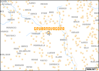 map of Grubanova Gora