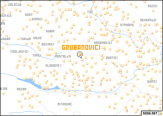 map of Grubanovići