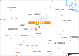 map of Grubbs Corner