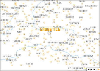 map of Grubetiće