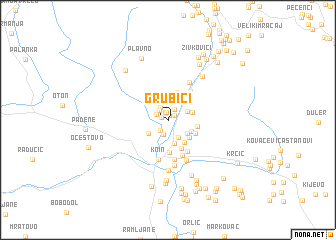 map of Grubići