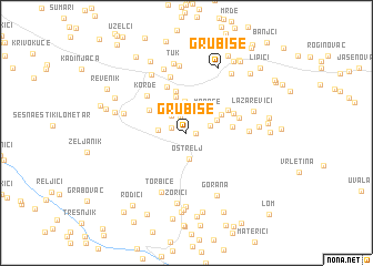 map of Grubiše