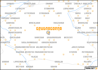 map of Grudna Górna