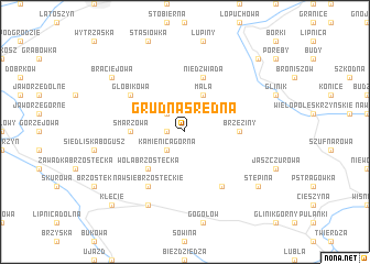 map of Grudna Średna