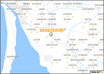 map of Grudžeikiai