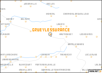 map of Gruey-lès-Surance