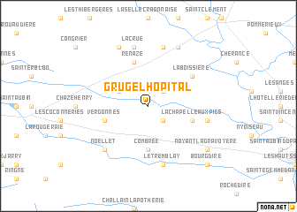 map of Grugé-lʼHôpital