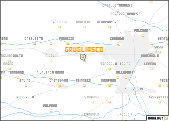 map of Grugliasco