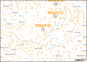 map of Grujičići