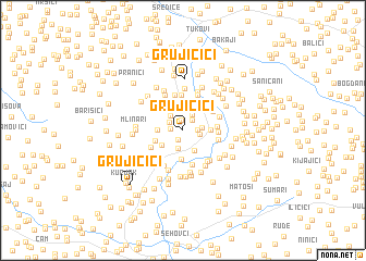 map of Grujičići