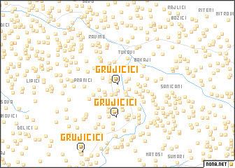 map of Grujičići