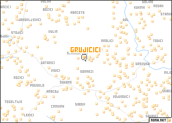 map of Grujičići