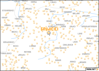 map of Grujičići