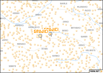 map of Grujići