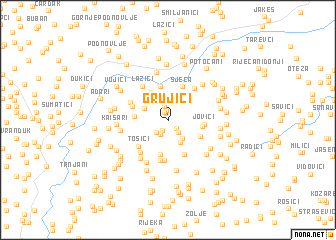 map of Grujiči