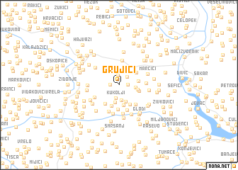 map of Grujići