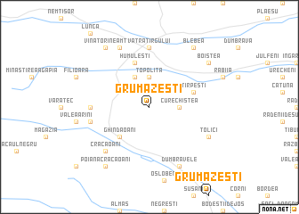 map of Grumăzeşti