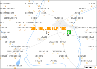 map of Grumello del Piano