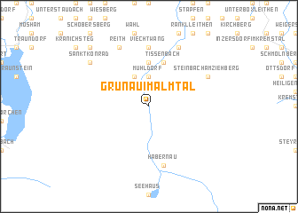 map of Grünau im Almtal