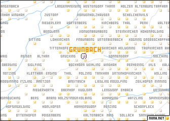 map of Grünbach