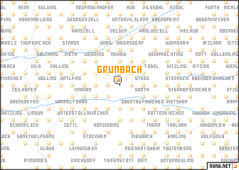 map of Grünbach