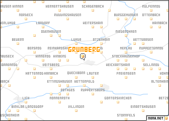 map of Grünberg