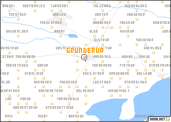 map of Grunderup