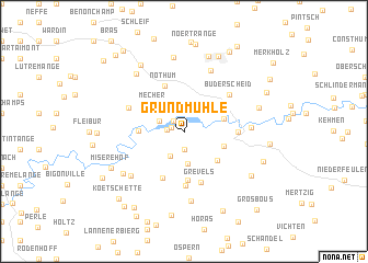 map of Grundmuhle