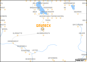 map of Grüneck