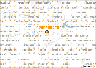 map of Grünenbach