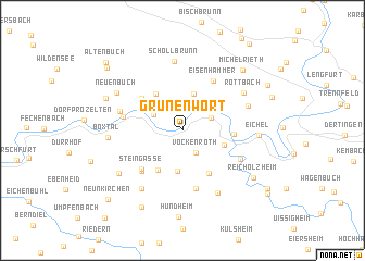 map of Grünenwört