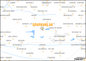 map of Grünewalde