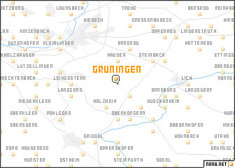 map of Grüningen