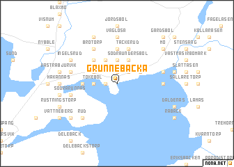 map of Grunnebacka