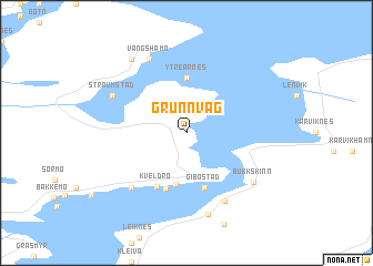 map of Grunnvåg