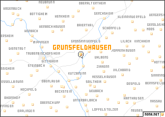 map of Grünsfeldhausen