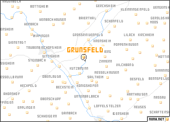 map of Grünsfeld