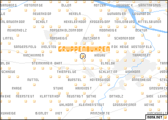 map of Grüppenbühren