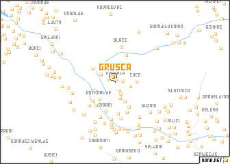 map of Grušča