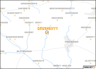 map of Grushëvyy