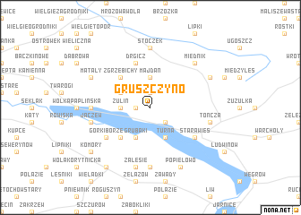 map of Gruszczyno