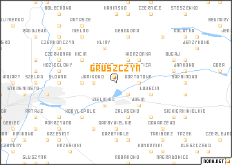 map of Gruszczyn