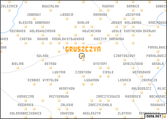 map of Gruszczyn