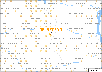 map of Gruszczyn