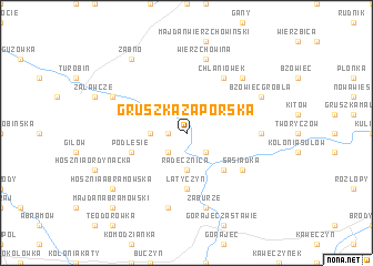 map of Gruszka Zaporska