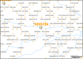 map of Gruszów