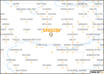 map of Gruszów