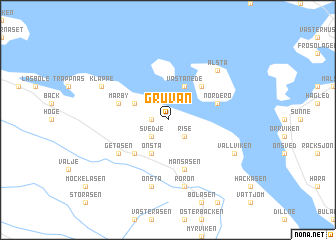 map of Gruvan