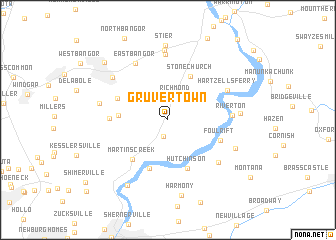 map of Gruvertown