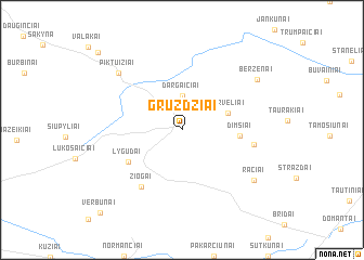 map of Gruzdžiai